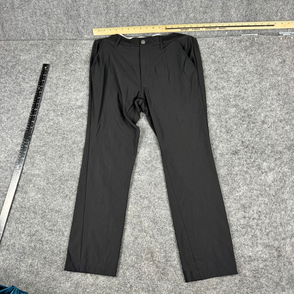 Adidas Pants Mens Size 30x30 Black Golf Athletic Stretch Flat Front Casual